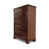 Ava 51 Inch Tall Dresser Chest 5 Drawers Antique Brass Handles Brown By Casagear Home BM316573