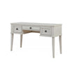 Lea Vanity Desk and Stool Set 3 Gliding Drawers Crisp White Wood By Casagear Home BM316578