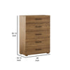 Ira 52 Inch Tall Dresser Chest Wooden Frame 5 Gliding Drawers Brown By Casagear Home BM316593