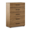 Ira 52 Inch Tall Dresser Chest Wooden Frame 5 Gliding Drawers Brown By Casagear Home BM316593