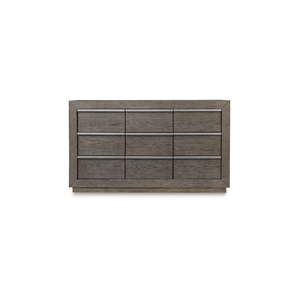 Erica 72 Inch Wide Dresser Chest 9 Gliding Drawers Smooth Gray Finish By Casagear Home BM316601