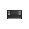 Kye 71 Inch Wide Dresser Chest 7 Gliding Drawers 2 Cabinets Black Finish By Casagear Home BM316608