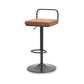 Mya 22-30 Inch Swivel Barstool Chair Adjustable Height Set of 2 Brown By Casagear Home BM316611