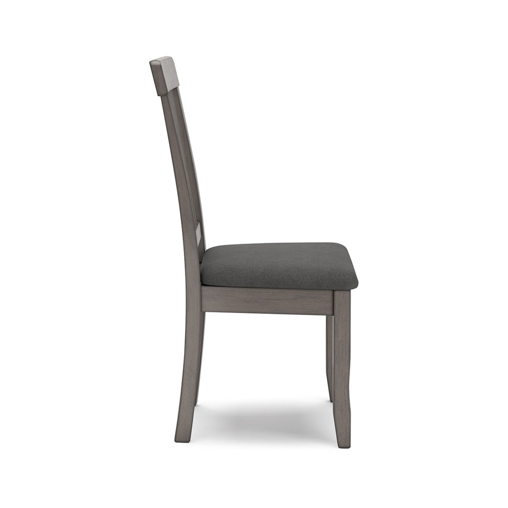 Ora 18 Inch Dining Side Chair Set of 2 Modern Spindle Backrest Gray By Casagear Home BM316614