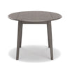 Ora 43 Inch Dining Table Round Surface Dual Drop Leaves Smooth Gray By Casagear Home BM316615