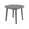 Ora 43 Inch Dining Table Round Surface Dual Drop Leaves Smooth Gray By Casagear Home BM316615