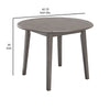 Ora 43 Inch Dining Table Round Surface Dual Drop Leaves Smooth Gray By Casagear Home BM316615