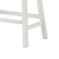 24 Inch Counter Height Stool Set of 2 Saddle Seats White Finished Wood By Casagear Home BM316616