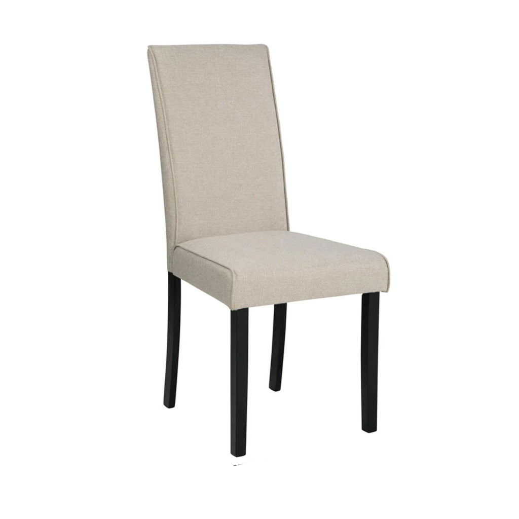 Pim 19 Inch Dining Side Chair Set of 2 Upholstered High Backrest Beige By Casagear Home BM316617