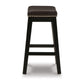 Gia 25 Inch Counter Height Stool Set of 2 Faux Leather Upholstery Brown By Casagear Home BM316620