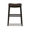 Gia 31 Inch Barstool Set of 2 Faux Leather Upholstery Rich Brown Finish By Casagear Home BM316621