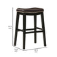 Gia 31 Inch Barstool Set of 2 Faux Leather Upholstery Rich Brown Finish By Casagear Home BM316621