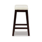 Gia 25 Inch Counter Height Stool Set of 2 Faux Leather Upholstery Ivory By Casagear Home BM316622