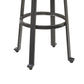 Isla 29 Inch Barstool Set of 2 Farmhouse Style Black Metal White Seat By Casagear Home BM316625