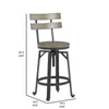 Xin 25-28 Inch Barstools Set of 2 Adjustable Height Swivel Brown By Casagear Home BM316629