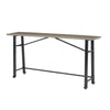 Xin 72 Inch Counter Height Table Sturdy Metal Hardware Rich Brown Surface By Casagear Home BM316630