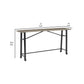 Xin 72 Inch Counter Height Table Sturdy Metal Hardware Rich Brown Surface By Casagear Home BM316630