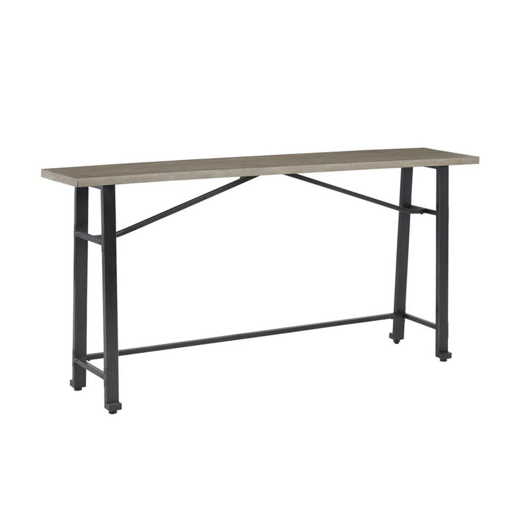 Xin 72 Inch Counter Height Table, Sturdy Metal Hardware, Rich Brown Surface By Casagear Home