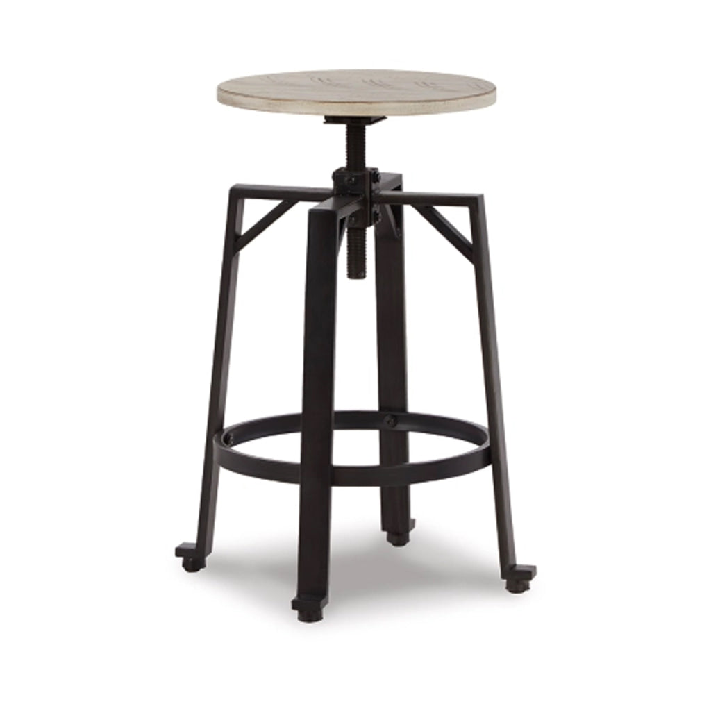 Xin 22-27 Inch Barstool Set of 2 Adjustable Height Light Brown Black By Casagear Home BM316631