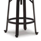 Xin 22-27 Inch Barstool Set of 2 Adjustable Height Light Brown Black By Casagear Home BM316631