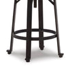 Xin 22-27 Inch Barstool, Set of 2, Adjustable Height, Light Brown, Black By Casagear Home