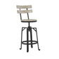 Xin 24-28 Inch Barstool Chair Set of 2 Adjustable Height Brown Black By Casagear Home BM316632