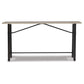 Xin 72 Inch Counter Height Table Metal Hardware Light Brown Surface By Casagear Home BM316633