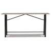 Xin 72 Inch Counter Height Table Metal Hardware Light Brown Surface By Casagear Home BM316633