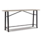 Xin 72 Inch Counter Height Table, Metal Hardware, Light Brown Surface  By Casagear Home