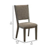 Wes 19 Inch Dining Side Chair Set of 2 Light Gray Faux Leather Upholstery By Casagear Home BM316634