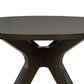 Wes 50 Inch Dining Table Angled Legs Splayed Base Rich Brown Finish By Casagear Home BM316635