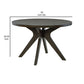 Wes 50 Inch Dining Table Angled Legs Splayed Base Rich Brown Finish By Casagear Home BM316635