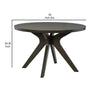 Wes 50 Inch Dining Table Angled Legs Splayed Base Rich Brown Finish By Casagear Home BM316635