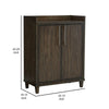 Wes 43 Inch Bar Cabinet Dual Door Opening Spacious Top Rich Brown Finish By Casagear Home BM316636