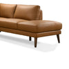 Jen 100 Inch Modern Sectional Sofa with Left Chaise Brown Genuine Leather By Casagear Home BM316647