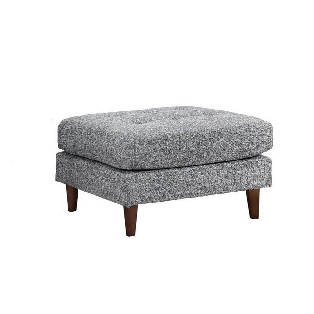 Ryle 104 Inch Sectional Sofa with Chaise and Ottoman 2 Pillows Gray Woven By Casagear Home BM316652