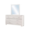 Dio 4pc Queen Canopy Bedroom Set with Nightstand Dresser Mirror in White By Casagear Home BM316656