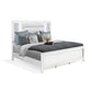 Lio 4pc King Bedroom Set with Nightstand Dresser LED Mirror White By Casagear Home BM316664