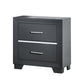 Abby 4pc King Canopy Bedroom Set with Dresser Mirror Nightstand Gray By Casagear Home BM316678