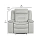 Dara 39 Inch Lay Flat Manual Recliner Chair Soft Light Gray Faux Leather By Casagear Home BM316682