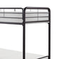 Tara 79 Inch Twin Bunk Bed Sleek Metal Frame with Ladder in Dark Bronze By Casagear Home BM316683