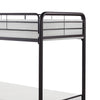 Tara 79 Inch Twin Bunk Bed Sleek Metal Frame with Ladder in Dark Bronze By Casagear Home BM316683