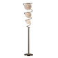 Lila 65 Inch Floor Lamp Slender Stem 3 Wire Wrapped Spheres Satin Nickel By Casagear Home BM316693