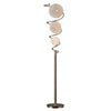 Lila 65 Inch Floor Lamp Slender Stem 3 Wire Wrapped Spheres Satin Nickel By Casagear Home BM316693