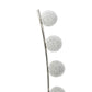 Lila 61 Inch Floor Lamp Curved Stem with 5 Spheres Satin Nickel Aluminium By Casagear Home BM316695