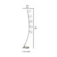 Lila 61 Inch Floor Lamp Curved Stem with 5 Spheres Satin Nickel Aluminium By Casagear Home BM316695