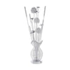 Bella 36 Inch Vase Accent Table Lamp Filament Flowers LED Light Chrome By Casagear Home BM316697