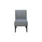 Paula 30 Inch Accent Chair Gray Fabric Channel Tufted Back Brown Wood By Casagear Home BM316712