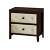 Moni 24 Inch Nightstand 2 Drawers Beige Cherry Espresso Brown Wood Frame By Casagear Home BM316715