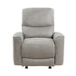 Ray 39 Inch Manual Rocker Recliner Chair Gray Tufted Back Microfiber By Casagear Home BM316724